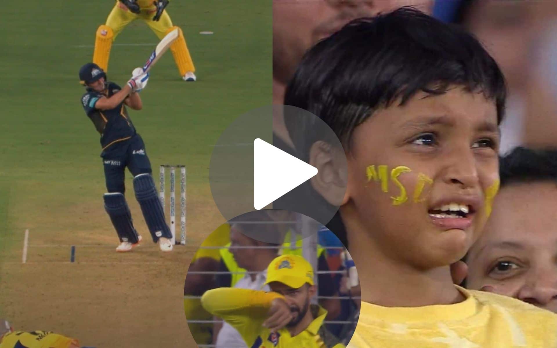 [Watch] CSK Tiny Fan 'Cries Hard' As Shubman Smashes Mitchell For Three Sixes In An Over